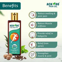 Achoo Set of 3 Pain Oil to Relief from Joint Pains & Body Ache - 100 ml Each image 2