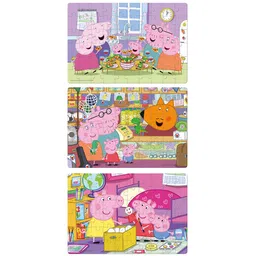 Frank Multicoloured Set of 3 Peppa Pig Puzzles - 60 Pieces each image 2
