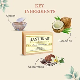 Hasthkar Set of 3 Handmades Glycerine Cocoa vanila Soap 125gm Each image 2