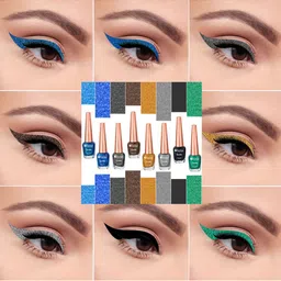 FORFOR Set of 4 Sparkle Water-Proof Sensational Liquid Glitter Eyeliners - 7 ml each image 4
