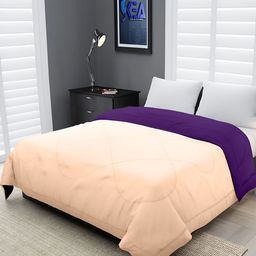 RF RELAXFEEL Purple & Peach-Coloured Heavy Winter 233 GSM Double Bed Comforter-image-34