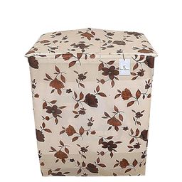 Kuber Industries Cream Printed Top Load Semi Automatic Washing Machine Fittedsheet Cover-image-2