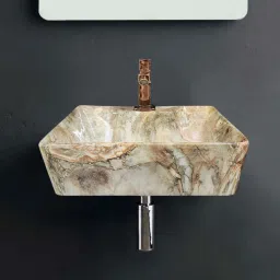 (16*12*5) Table Top & Wall Mount Wash Basin(M43) with Waste Pipe & Coupling set (16*12*5)(T)(M43) Wall Hung Basin-image-36