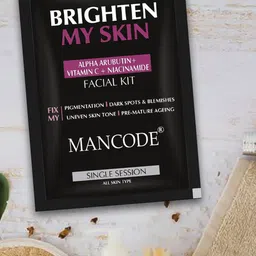 MANCODE Men Brighten My Skin 6 Steps Alpha Arbutin-Vitamin C &  Niacinamide Facial Kit-58g image 2