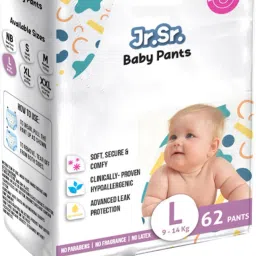 Baby Diaper Pants with Advanced Leak Protection | Soft & Comfortable | Pack of 1 - L-image-43