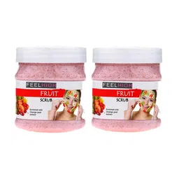 FEELHIGH Set of 2 Mix Fruit Face & Body Scrub with Orange Peel - 500 ml each-16