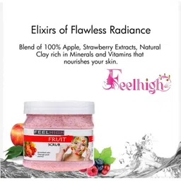 FEELHIGH Set of 2 Mix Fruit Face & Body Scrub with Orange Peel - 500 ml each image 3