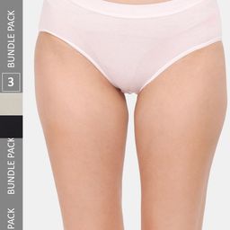 Amour Secret Women Pack Of 3 Mid Rise Anti Bacterial Hipster Briefs-image-97