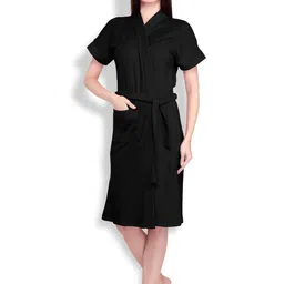 Sand Dune Women Plus Size Pure Cotton Bath Robe with Belt-picture-5