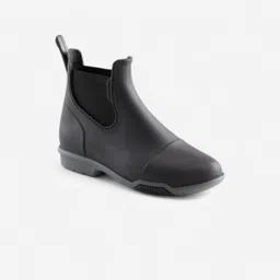 fouganza Kids Horse Riding Boots 100 Black Grey-picture-9