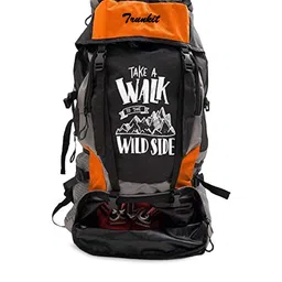 TRUNKIT Orange Printed 55L Rucksack With Shoe Compartment-10