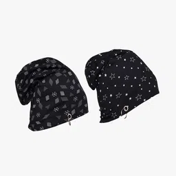 VIMAL JONNEY Unisex Pack Of 2 Printed Beanies-17