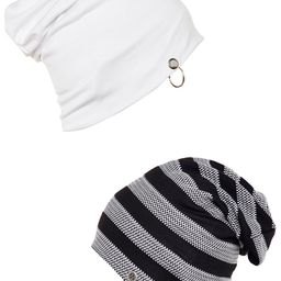 VIMAL JONNEY Unisex Black & White Beanie-16