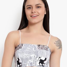 BRACHY Black & White Paper Graphic Print Bralette Bra-picture-20