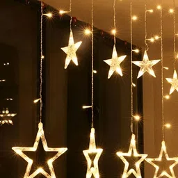ENORMITY Yellow & White Star Shape String Lights image 1