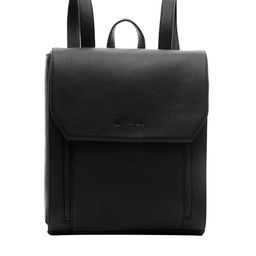 ARCADIO Unisex Black Leather Backpack-14