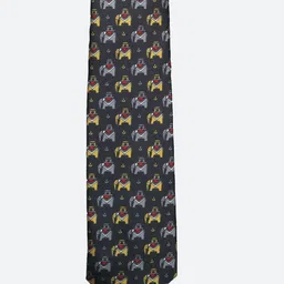 Tossido Men Black & Grey Printed Broad Tie-picture-22