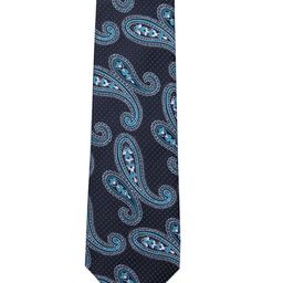 Tossido Men Black & Blue Woven Design Broad Tie-picture-42