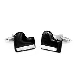 Tossido Black & Silver-Toned Contemporary Cufflink-image-83