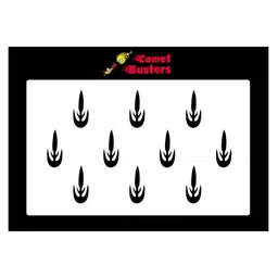 Comet Busters 10 Pcs Reusable Designer Bindis - Black-13