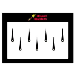 Comet Busters 7 Pcs Embellished Reusable Designer Bindis - Black-7