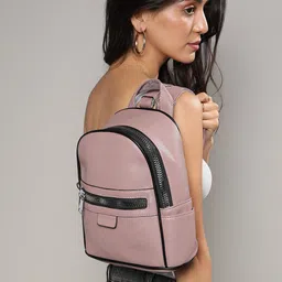 HAUTE SAUCE by  Campus Sutra The Curve Mini Non-Padded Leather Backpack-1