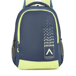 Aristocrat Unisex Navy Blue & Yellow Backpack-50