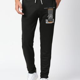 FiTZ Men Black Solid Slim-Fit Track Pants-image-65