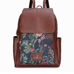 THE CLOWNFISH Women Floral Printed Medium Backpack-11
