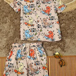 The Lion and The Fish Boys Conversational Printed Shirt With Shorts-picture-11