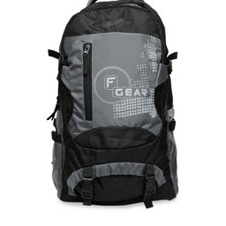 F Gear Unisex Grey & Black Orion Printed Backpack-27
