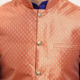 SOJANYA Mandarin Collar Regular Kurta & Churidar With Nehru Jacket image 2
