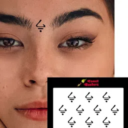 Comet Busters 10 Pcs Reusable Designer Bindis - Black image 2