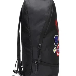 Bewakoof Unisex Black & Red Graphic Printed Backpack image 3