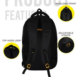 Impulse Brand Logo Printed Large Backpack with Compression Straps image 5