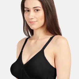 Sonari Black Set Of 2 Non Padded Non Wired Regular Bra image 2