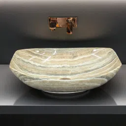Premium Designer Ceramic (M-35)Washbasin With Waste Coupling & Pipe Set (22x15x5)(M-35) Table Top Basin-image-81