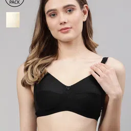 CUKOO Pack Of 2 Pure cotton Non Padded Everyday Bra-image-4