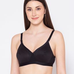 GROVERSONS Paris Beauty Women Black Non Padded Non Wired T-shirt Bra-21