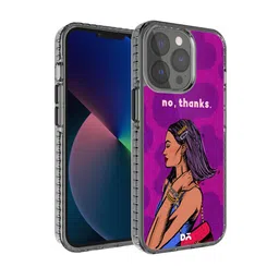 DailyObjects Purple & Blue No thanks iPhone 13 Pro Max Back Case-48