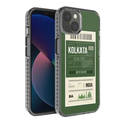 DailyObjects Green & White Kolkata City Tag iPhone 13 Back Case-3