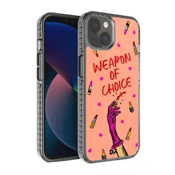 DailyObjects Peach-Coloured & Pink Weapon of Choice iPhone 13 Back Case-5