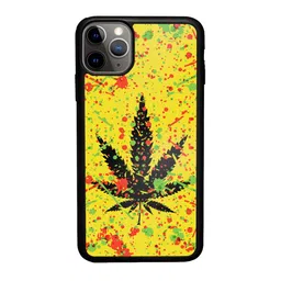 macmerise Yellow & Black Rasta Splash Design Printed iPhone 11 Pro Back Case-16