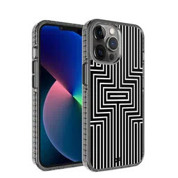 DailyObjects Black & White Maze Printed iPhone 12 Pro Back Case-69