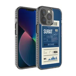 DailyObjects Blue & White Surat City Tag iPhone 13 Pro Back Case-19