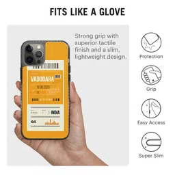 DailyObjects Orange & White Printed  iPhone 12 Pro Back Case image 4