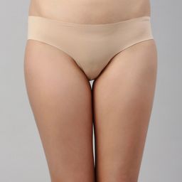 Enamor Women Nude-Coloured Solid Bikini Briefs PB40-picture-3