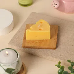 Bonhomie Yellow Cheese Shaped Scented Wax Candle-image-52