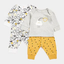 mothercare Kids Pack Of 2 Printed T-shirt with Pyjamas-image-33