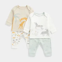 mothercare Infants Kids Pack of 2 Printed T-shirt with Shorts-21